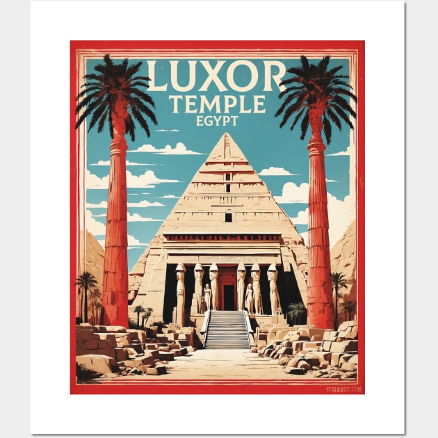 Luxor Temple Egypt Vintage Poster Tourism Wall Art by TravelersGems